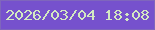 文字の大きさ：2、枠の色：7f66bc、背景の色：7651cd、文字の色：d3e8c2 無料ブログパーツのブログ時計