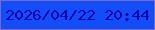文字の大きさ：1、枠の色：7f67c1、背景の色：124ef7、文字の色：1402af 無料ブログパーツのブログ時計