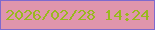 文字の大きさ：1、枠の色：7f69cd、背景の色：e095ac、文字の色：99b81f 無料ブログパーツのブログ時計