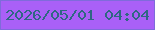 文字の大きさ：4、枠の色：7f6bdb、背景の色：a960f7、文字の色：2f6783 無料ブログパーツのブログ時計