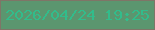 文字の大きさ：2、枠の色：7f7567、背景の色：5b966f、文字の色：32bc8b 無料ブログパーツのブログ時計