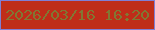 文字の大きさ：1、枠の色：7f7fd5、背景の色：bf2d19、文字の色：817733 無料ブログパーツのブログ時計