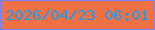 文字の大きさ：4、枠の色：7f80fe、背景の色：ee7045、文字の色：2497e9 無料ブログパーツのブログ時計
