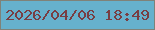 文字の大きさ：4、枠の色：7f8279、背景の色：66b1cd、文字の色：783e43 無料ブログパーツのブログ時計