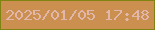 文字の大きさ：5、枠の色：7f8312、背景の色：cb9050、文字の色：e1b7ab 無料ブログパーツのブログ時計
