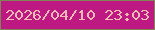 文字の大きさ：1、枠の色：7f8454、背景の色：be1982、文字の色：fbbbb5 無料ブログパーツのブログ時計