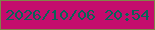 文字の大きさ：3、枠の色：7f8548、背景の色：c40c6d、文字の色：096358 無料ブログパーツのブログ時計