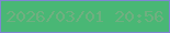 文字の大きさ：3、枠の色：7f85d2、背景の色：49b775、文字の色：70af80 無料ブログパーツのブログ時計