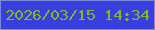 文字の大きさ：2、枠の色：7f88df、背景の色：383fdf、文字の色：84b825 無料ブログパーツのブログ時計