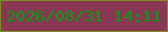 文字の大きさ：5、枠の色：7f8922、背景の色：883852、文字の色：009912 無料ブログパーツのブログ時計