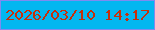 文字の大きさ：4、枠の色：7f8bf0、背景の色：03b7f0、文字の色：c62f0a 無料ブログパーツのブログ時計