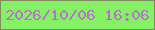 文字の大きさ：1、枠の色：7f8c5e、背景の色：85f164、文字の色：b971c9 無料ブログパーツのブログ時計