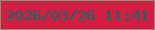 文字の大きさ：4、枠の色：7f9478、背景の色：d71c41、文字の色：007565 無料ブログパーツのブログ時計