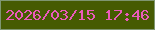 文字の大きさ：3、枠の色：7f9671、背景の色：465b02、文字の色：eb5abc 無料ブログパーツのブログ時計