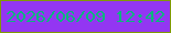 文字の大きさ：4、枠の色：7f9a05、背景の色：9336f2、文字の色：0cb57e 無料ブログパーツのブログ時計