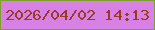 文字の大きさ：4、枠の色：7f9e2a、背景の色：d881e4、文字の色：993a26 無料ブログパーツのブログ時計