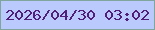 文字の大きさ：5、枠の色：7fa59c、背景の色：bacafd、文字の色：511f78 無料ブログパーツのブログ時計