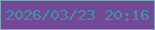 文字の大きさ：4、枠の色：7fa5b8、背景の色：724996、文字の色：4192a2 無料ブログパーツのブログ時計