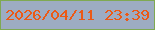 文字の大きさ：4、枠の色：7fa952、背景の色：9dacc2、文字の色：ec5915 無料ブログパーツのブログ時計