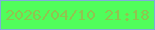 文字の大きさ：3、枠の色：7fadda、背景の色：51fd5b、文字の色：91c350 無料ブログパーツのブログ時計