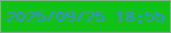 文字の大きさ：1、枠の色：7fae8c、背景の色：0fc215、文字の色：4384ee 無料ブログパーツのブログ時計