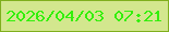 文字の大きさ：1、枠の色：7faf1d、背景の色：d3e78e、文字の色：33ef0b 無料ブログパーツのブログ時計