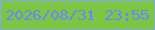 文字の大きさ：5、枠の色：7fafd9、背景の色：7cc644、文字の色：6d83fd 無料ブログパーツのブログ時計