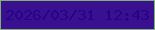 文字の大きさ：5、枠の色：7fb170、背景の色：391190、文字の色：280189 無料ブログパーツのブログ時計