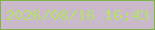 文字の大きさ：5、枠の色：7fb249、背景の色：cab9cb、文字の色：b6e169 無料ブログパーツのブログ時計