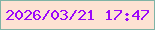 文字の大きさ：2、枠の色：7fb3a5、背景の色：fde2d3、文字の色：9c08fa 無料ブログパーツのブログ時計