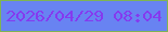 文字の大きさ：4、枠の色：7fb453、背景の色：6883f2、文字の色：853aef 無料ブログパーツのブログ時計