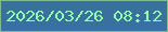 文字の大きさ：2、枠の色：7fbc8b、背景の色：38719b、文字の色：94fcad 無料ブログパーツのブログ時計