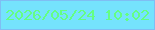 文字の大きさ：2、枠の色：7fbef4、背景の色：75e3fd、文字の色：64fe83 無料ブログパーツのブログ時計