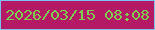 文字の大きさ：4、枠の色：7fbfed、背景の色：b41966、文字の色：80c955 無料ブログパーツのブログ時計