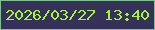 文字の大きさ：3、枠の色：7fc093、背景の色：353158、文字の色：a4f536 無料ブログパーツのブログ時計