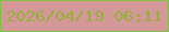 文字の大きさ：2、枠の色：7fc340、背景の色：d49899、文字の色：95af3c 無料ブログパーツのブログ時計