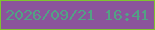 文字の大きさ：3、枠の色：7fc42f、背景の色：8b549b、文字の色：52a284 無料ブログパーツのブログ時計