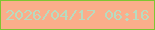 文字の大きさ：5、枠の色：7fc531、背景の色：faae8b、文字の色：b7dbc0 無料ブログパーツのブログ時計