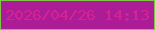 文字の大きさ：2、枠の色：7fc547、背景の色：ab1c96、文字の色：d62393 無料ブログパーツのブログ時計