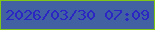 文字の大きさ：5、枠の色：7fc617、背景の色：4161a3、文字の色：2b25c4 無料ブログパーツのブログ時計