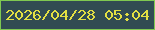 文字の大きさ：1、枠の色：7fc951、背景の色：314c52、文字の色：e3e043 無料ブログパーツのブログ時計