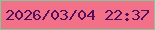文字の大きさ：3、枠の色：7fca9a、背景の色：f27189、文字の色：51105d 無料ブログパーツのブログ時計