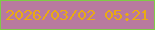 文字の大きさ：5、枠の色：7fcb47、背景の色：b87a9f、文字の色：e9aa13 無料ブログパーツのブログ時計