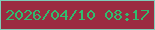 文字の大きさ：2、枠の色：7fcdb9、背景の色：9b2b41、文字の色：30bc6e 無料ブログパーツのブログ時計