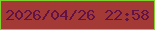 文字の大きさ：2、枠の色：7fd22d、背景の色：a43a36、文字の色：621244 無料ブログパーツのブログ時計