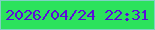 文字の大きさ：3、枠の色：7fd2c2、背景の色：2ce25c、文字の色：5c0ad9 無料ブログパーツのブログ時計