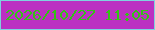 文字の大きさ：4、枠の色：7fd2df、背景の色：bb30c2、文字の色：34c217 無料ブログパーツのブログ時計
