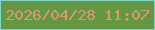 文字の大きさ：4、枠の色：7fd4c3、背景の色：639741、文字の色：d89a73 無料ブログパーツのブログ時計