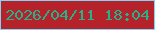 文字の大きさ：4、枠の色：7fd4f9、背景の色：b62229、文字の色：25b18d 無料ブログパーツのブログ時計