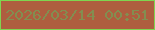 文字の大きさ：5、枠の色：7fd550、背景の色：ae5e3f、文字の色：828e50 無料ブログパーツのブログ時計